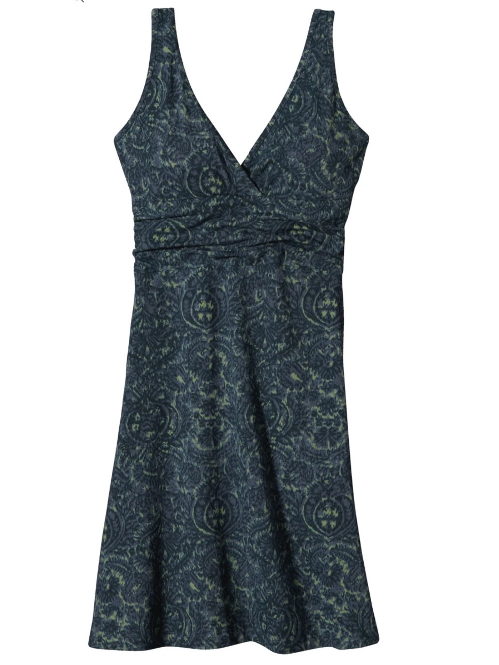 Patagonia Women's Margot Sleeveless Dress Blue Abstract Organic Cotton XL